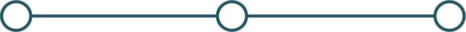A simple line with three circles to seperate the 'about' sections of the webpage.